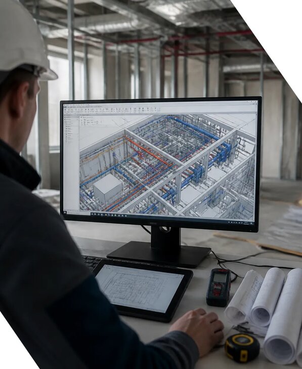 Создание BIM модели инженерных сетей для объектов в Черняховске